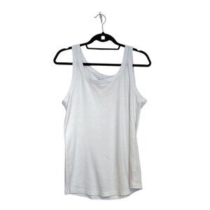 Caslon White Basic Sleeveless Layering Tank Top Women’s Size Large